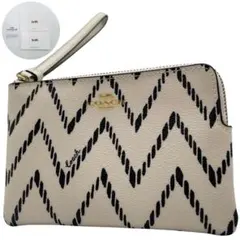 未使用級 コーチ ポーチ レザー ホワイト 小物入れ F67553