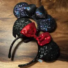 【美品】ディズニーカチューシャ2個セット　ミニー　スパンコール