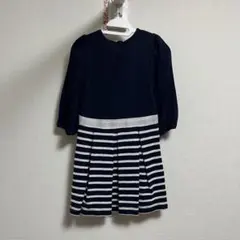 PETIT BATEAU ネイビー ストライプ ワンピース