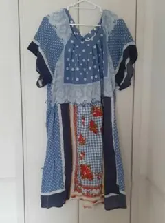 スーパーハッカ　半袖膝丈ワンピース