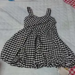 【snidel girl/スナイデルガール】新品チェックバルーンワンピース120