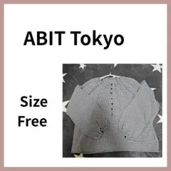ABIT Tokyo ギンガムチェック ブラウス 長袖 フリーサイズ