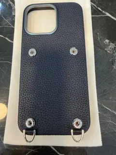 BONAVENTURA ネイビー レザー iPhone15 pro maxケース