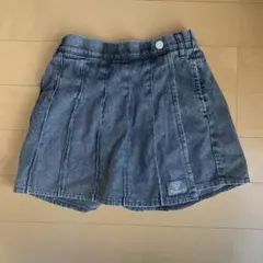 ダークグレー プリーツデザイン ショートパンツ