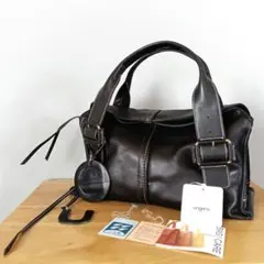 美品◆U by ungaro ハンドバッグレザー 本革 黒 ブラック 日本製のサムネイル
