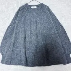 SLOBE IENA スローブイエナ パール付きニット グレー 長袖
