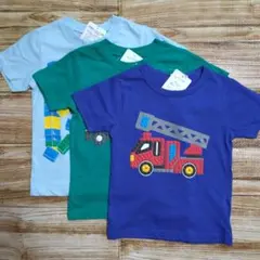 新品 未使用 立体プリント 夏 半袖 Tシャツ 男の子 110 3枚セット