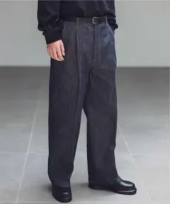 monkeytimeモンキータイム ワンプリーツ ストレート エイジレスデニム