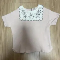 tete a tete 刺繍襟 ワッフルTシャツ 110cmのサムネイル
