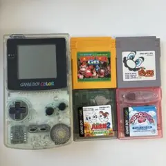 GAME BOY COLOR 本体(クリア) + ゲームソフト4本