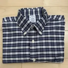 ブルックスブラザーズネイビー系チェックシャツ 長袖 Mサイズ