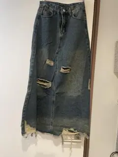 SHEIN デニムロングスカート y2k グランジ サイズM