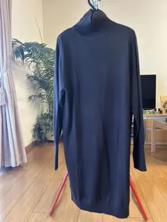 新品タグ付　ユニクロUメリノブレンド3wayミニワンピースdark brown