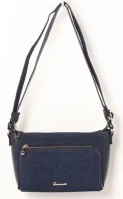 デニムウォレットショルダーバッグ SAC unit ネイビー