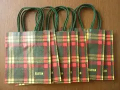 ISETAN タータンチェック ショップ袋 7枚セット
