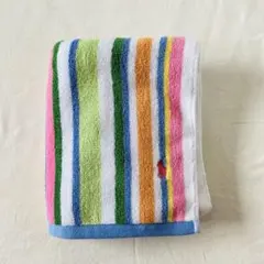 新品未使用　ラルフローレン　フェイスタオル　ストライプ