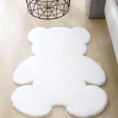 푹신한 화이트 베어 베어 러그 매트 카펫 귀엽다