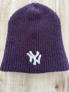 紫 ニューヨーク・ヤンキース ニット帽
