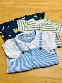 50-80センチ　ロンパース・カバーオール3点セット