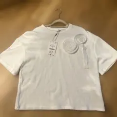 【ZARA 】新品未使用　ホワイト フラワーモチーフニット　 M