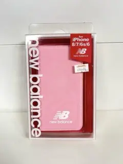 【新品】NewBalance手帳型iPhone8/7/6s/6カード収納 ピンク