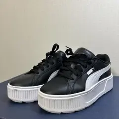 PUMA＊厚底スニーカー・ブラック×ホワイト・合成皮革・22・5cm