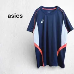 アシックス asics スポーツウェア 半袖 バレーボール サッカー ネイビー