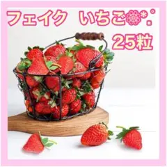 フェイクいちご 25個 デコ サンプル 飾り いちご狩りフェイクスイーツ