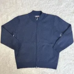 DoCLASSE ドゥクラッセ フルジップ ニットカーディガン 大きめXL 紺