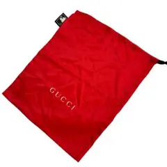 GUCCI グッチ　保存袋　巾着袋 赤　レッド　サテン風のサムネイル