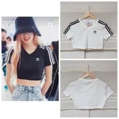 adidas アディダス ショート丈　クロップド丈 トップス 半袖のサムネイル