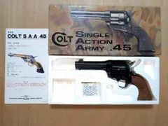 タナカ コルト SAA ガスガン 木グリ スチール製アウターバレル仕様 美品のサムネイル