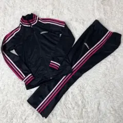 adidas アディダス ジャージ 上下セット ブラック ピンク