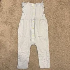 H&M ライトブルー フリルロンパース 12-18M