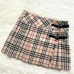 【人気】バーバリーブルーレーベル　ノバチェック　プリーツ　ミニスカート　38
