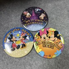 香港ディズニー 缶バッジ　3個セット