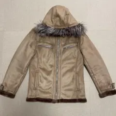 URBAN ファー付きムートンコート ベージュ