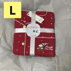 新品GU ジーユー　スヌーピーPEANUTSフランネルパジャマ 長袖　ズボン　赤