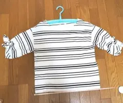 ボーダーカットソー 七分袖