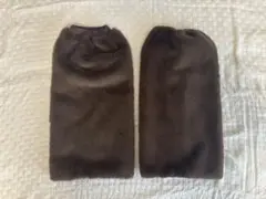 ブラウン ファー風レッグウォーマー