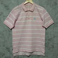 【TOMMY】トミー コットン カノコボーダー ポロシャツ メンズL