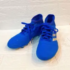 adidas Predator 青 ハイカット スパイクシューズ23.5
