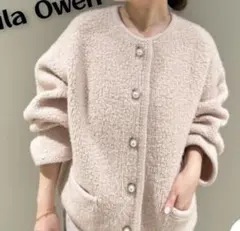 mila owen パイル編みショート丈金釦ニットジャケット