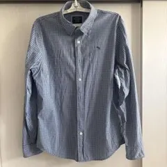 Abercrombie & Fitch アバクロ チェック柄シャツ ブルー Lのサムネイル