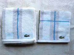 新品未使用　ラコステ　タオルセット　タータンチェック　LACOSTE