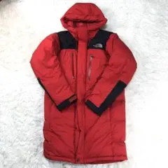 ザノースフェイス ダウンコート レッド フード ロング Mサイズ