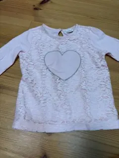 LC WAIKIKI ピンク ハート刺繍 長袖カットソー 110cm