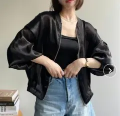 新品タグ付き　ap retro　シャイニーシアーブルゾン　フリーサイズ