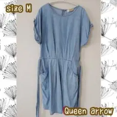 Queen arrow♪デニムワンピース♪半袖♪Mサイズ♪
