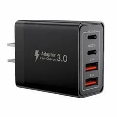 USB アダプター ACアダプター コンセント Cタイプ 充電器 4ポート 白